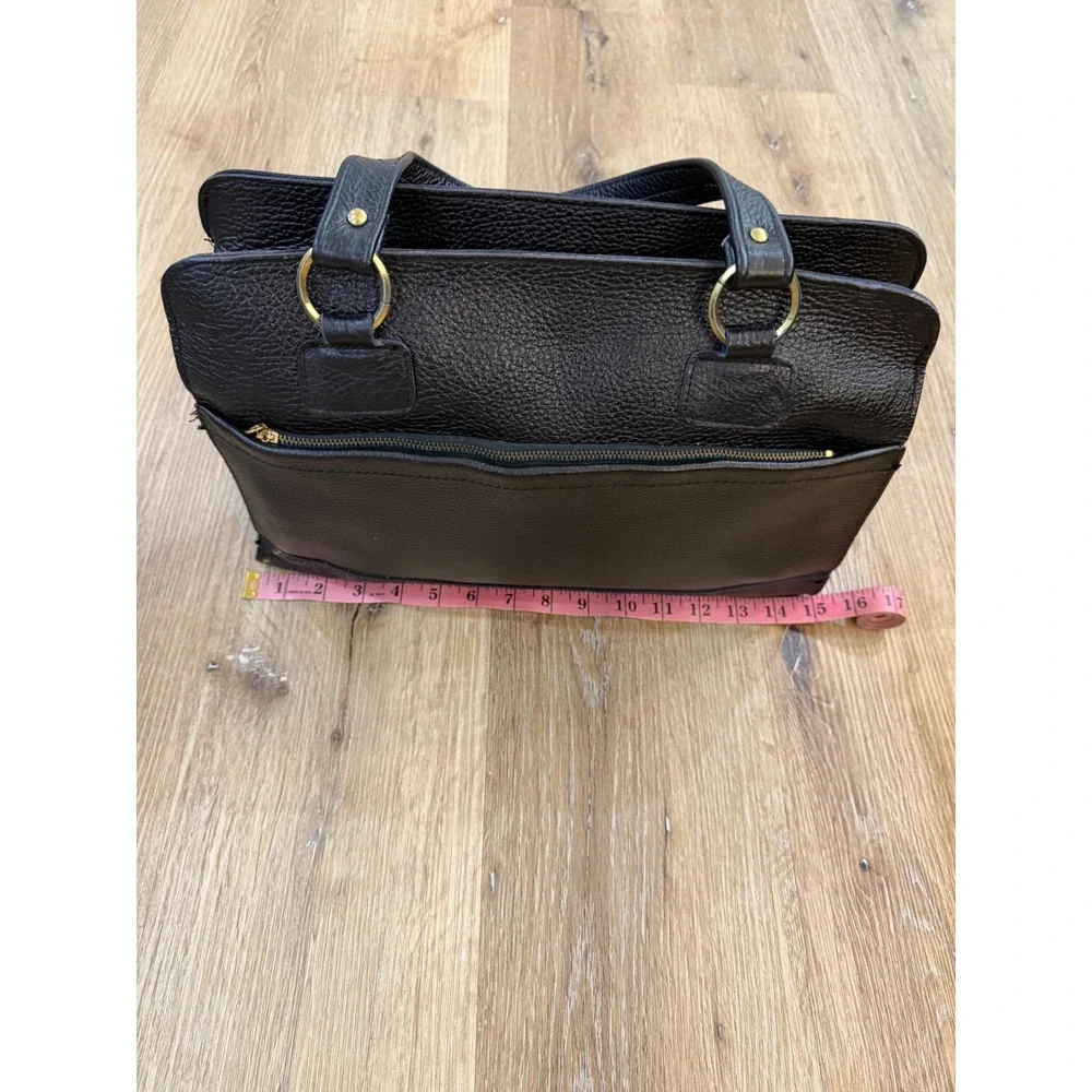 Dandy Satchel‎ Bag Womens Large Black Top Grain American Leather Gold Hardware